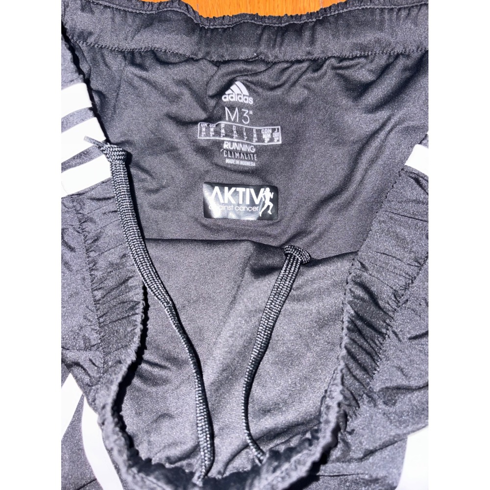 Adidas M3 Climalite Running Shorts Black White Aktiv Medium 3 Inch Inseam - Picture 4 of 8